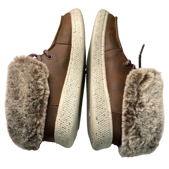Bobs Skechers Skipper Hang Glider Boots Faux Fur Memory Foam Brown Womens Sz 7M - Picture 4 of 8